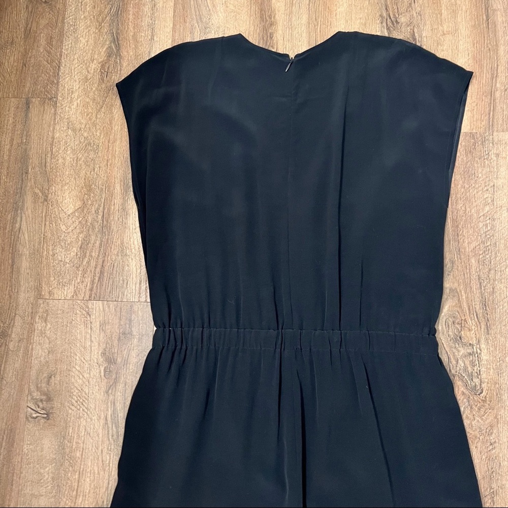 Eileen Fisher Black V-Neck Cropped Jumpsuit - Picture 7 of 12